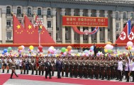 习近平出席金正恩举行的欢迎仪式